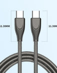 Metal Hose Data Cable Anti-break Durable Zinc Alloy Flash Filling