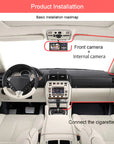 Car Dual Lens Dash Cam HD 1080P Front/Rear/Inside Video Recorder Camera G-Sensor