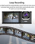 Car Dual Lens Dash Cam HD 1080P Front/Rear/Inside Video Recorder Camera G-Sensor